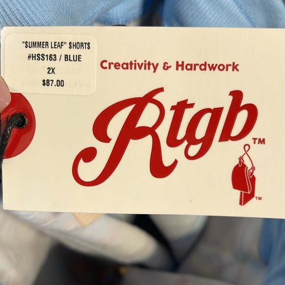 RTGB Men’s shorts size 2X with drawstring and front and back pockets. - Picture 4 of 5